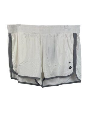 Traj3ctory Lightweight White Shorts With Gray Trim Elastic Waistband Womens XXL